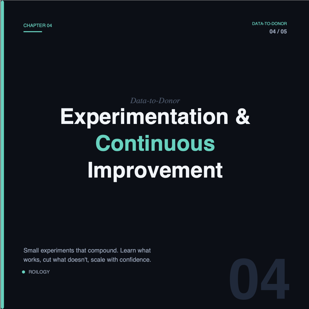 Guillermo Bale marketing for non-profits workshop: Experimentation and Continuous Improvement for fundraising